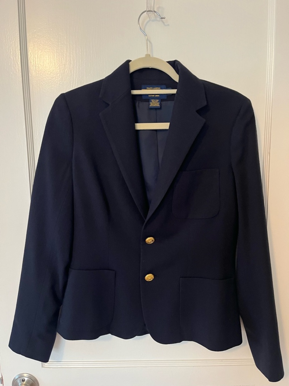 Vintage Rugby Ralph Lauren Navy Blazer with Gold Buttons